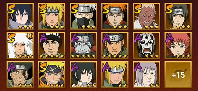 火影忍者V1 8S忍 24A忍 120忍 1249S碎片 16通灵 900W战力 前500名 见习