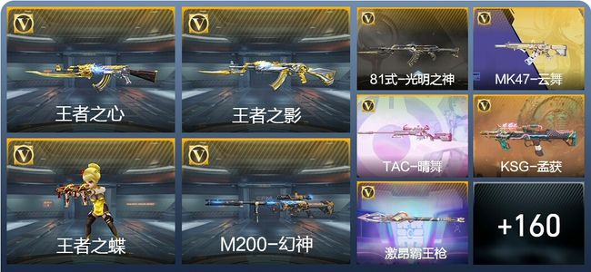 穿越火线：枪战王者V4 7王者武器 169英雄武器 6英雄角色 334万化 枪神