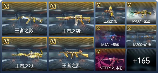 穿越火线：枪战王者V8 13王者武器 185英雄武器 6英雄角色 318万化 大师S