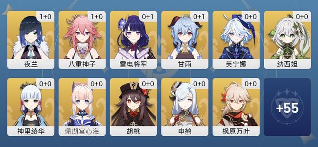 原神38黄 32角色黄 6武器黄 24五星角色 6五星武器 女主 58级