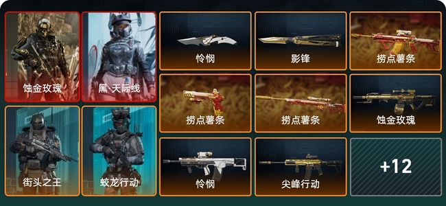 三角洲行动总资产23M 5干员外观 3传说近战 18传说枪械 黑鹰