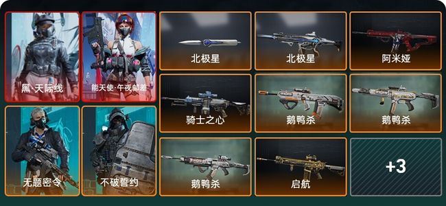 三角洲行动总资产110M 5干员外观 1传说近战 11传说枪械 黑鹰