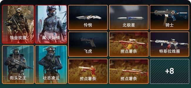 三角洲行动总资产67M 8干员外观 2传说近战 15传说枪械 钻石