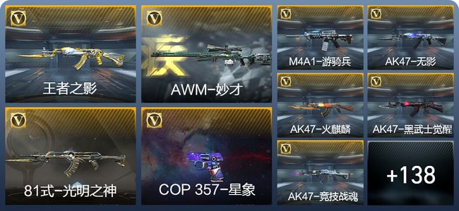 穿越火线：枪战王者V6 2王者武器 147英雄武器 4英雄角色 391万化 枪皇S