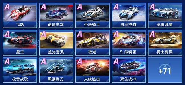 QQ飞车手游V7 47永久A车 85永久赛车 34宠物 男号 星耀