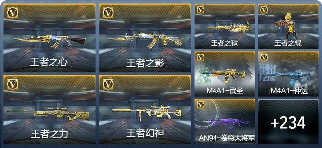 穿越火线：枪战王者23王者武器 243英雄武器 11英雄角色 375万化 专家S