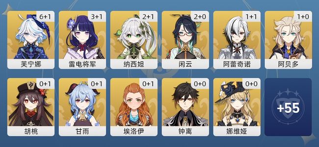 原神62黄 48角色黄 14武器黄 22五星角色 14五星武器 女主 60级