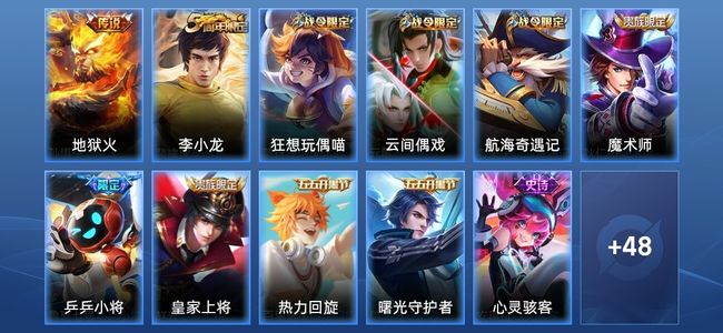 王者荣耀1传说 20史诗 59皮肤 70英雄 尊贵铂金IV