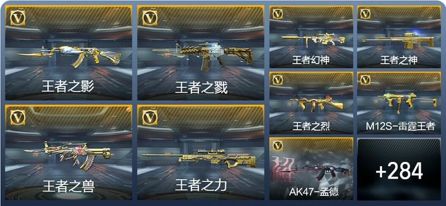 穿越火线：枪战王者V9 34王者武器 318英雄武器 5英雄角色 465万化 枪王SSS