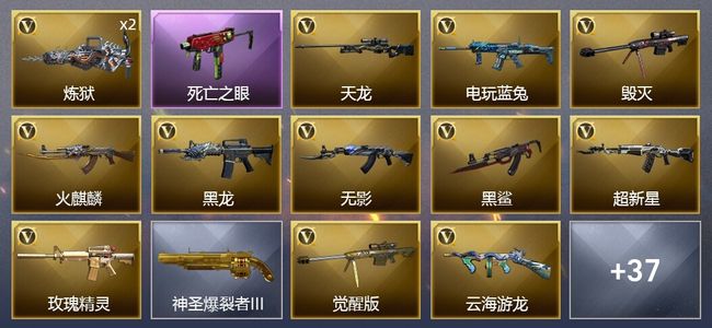 穿越火线（CF）1王者武器 27V武器 2V角色 6皮肤 可排位 大师