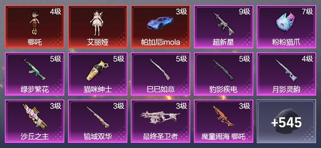 和平精英6载具 13升级枪 6粉装 6飞行器 292枪皮 216套装 121069热力 11印记 皇冠