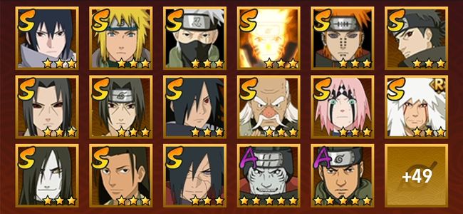 火影忍者V12 16S忍 50A忍 218忍 2546S碎片 18通灵 900W战力 前500名 上忍