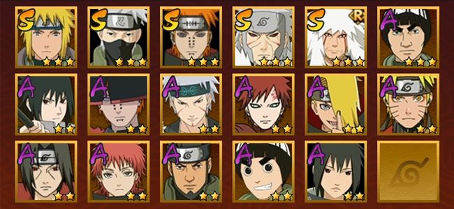 火影忍者V8 5S忍 12A忍 73忍 584S碎片 17通灵 200W战力 中忍