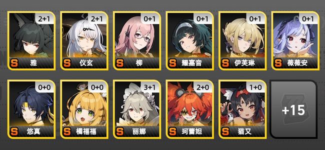绝区零32黄 24角色黄 14S角色 8S音擎 4S邦布 女主 58