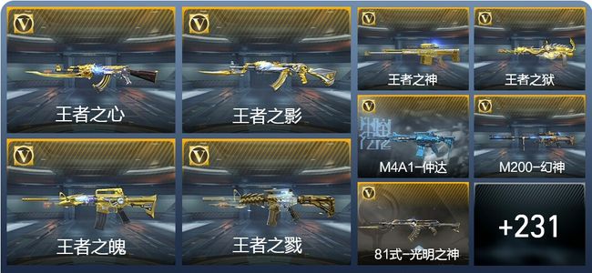 穿越火线：枪战王者V7 14王者武器 240英雄武器 5英雄角色 439万化 新锐