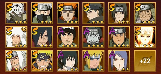 火影忍者V9 11S忍 28A忍 126忍 1496S碎片 17通灵 700W战力 前500名 中忍