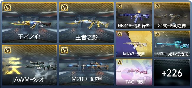 穿越火线：枪战王者V7 15王者武器 256英雄武器 485万化 枪皇S