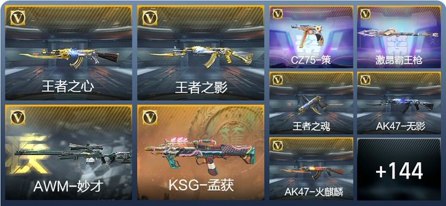 穿越火线：枪战王者V2 5王者武器 173英雄武器 405万化 枪王SSS