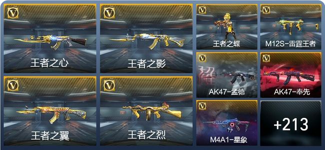 穿越火线：枪战王者V7 25王者武器 246英雄武器 417万化 枪王SSS