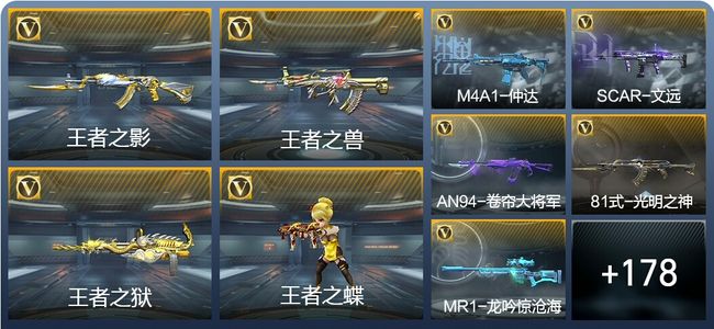 穿越火线：枪战王者V4 5王者武器 212英雄武器 6英雄角色 289万化 新锐