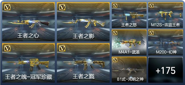 穿越火线：枪战王者14王者武器 184英雄武器 6英雄角色 259万化 枪王SSS