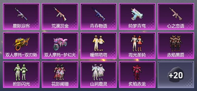 和平精英1载具 5升级枪 14粉装 139枪皮 134套装 铂金