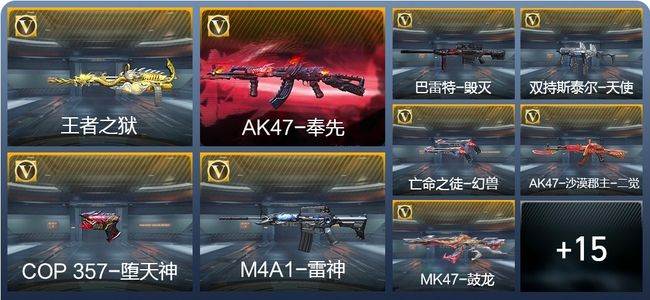 穿越火线：枪战王者V5 1王者武器 24英雄武器 70万化 大师S