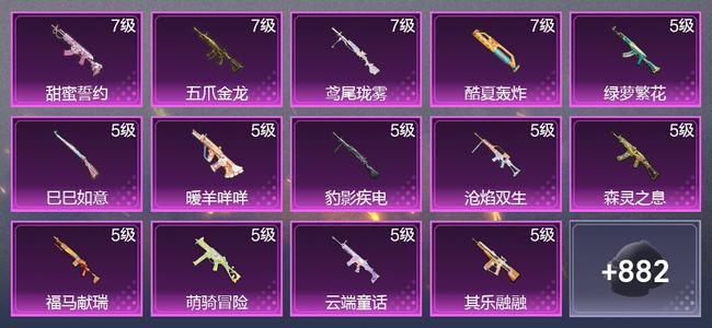 和平精英2载具 16升级枪 8粉装 4尾迹 508枪皮 391套装 16,2196热力 26印记 星钻