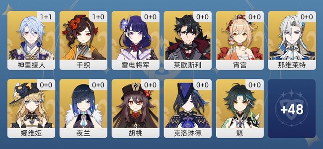 原神37黄 33角色黄 4武器黄 23五星角色 3五星武器 男主 56级