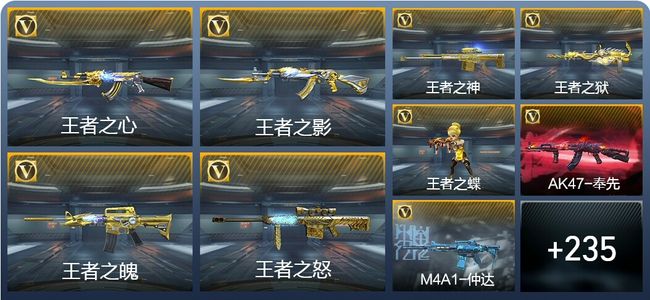 穿越火线：枪战王者V8 11王者武器 246英雄武器 11英雄角色 401万化 枪圣S