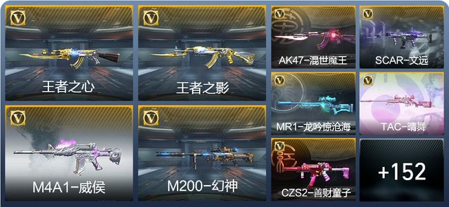 穿越火线：枪战王者V8 5王者武器 173英雄武器 2英雄角色 338万化 枪皇SS