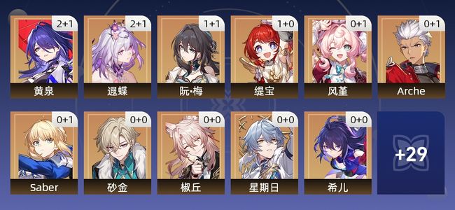 崩坏：星穹铁道41黄 28角色黄 13光锥黄 18五星角色 9五星光锥 66级 女主