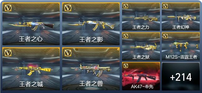 穿越火线：枪战王者V8 28王者武器 246英雄武器 11英雄角色 493万化 新锐