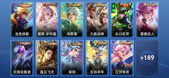 王者荣耀1典藏 4传说 45史诗 200皮肤 永恒钻石V
