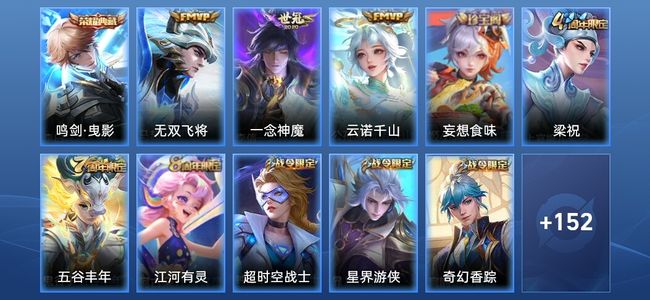 王者荣耀1典藏 3传说 42史诗 163皮肤 至尊星耀V