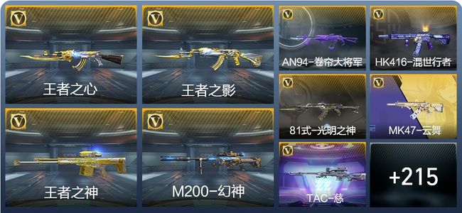 穿越火线：枪战王者V6 15王者武器 252英雄武器 7英雄角色 524万化 枪王SSS