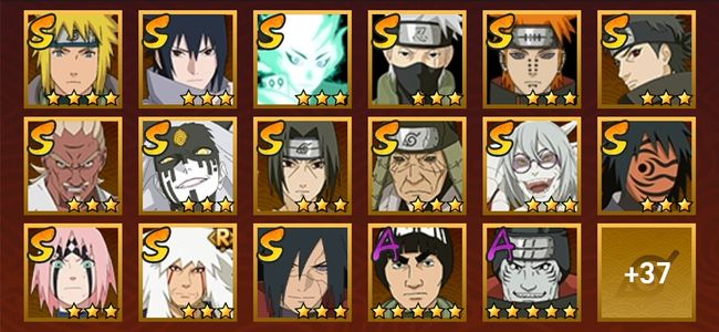 火影忍者V10 19S忍 35A忍 156忍 2250S碎片 16通灵 800W战力 前500名 上忍