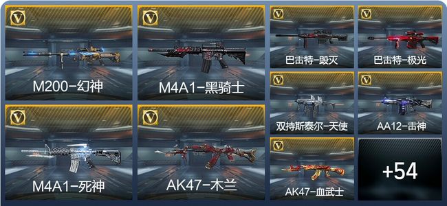 穿越火线：枪战王者V1 72英雄武器 1英雄角色 87万化 枪皇SSS