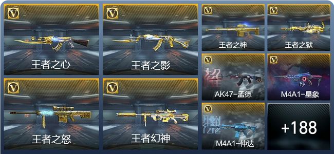 穿越火线：枪战王者V8 20王者武器 209英雄武器 8英雄角色 501万化 大师