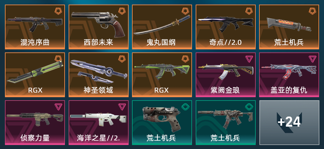 无畏契约8橙皮 4紫皮 38皮肤 18480皮肤总价值 620已用源晶 白银