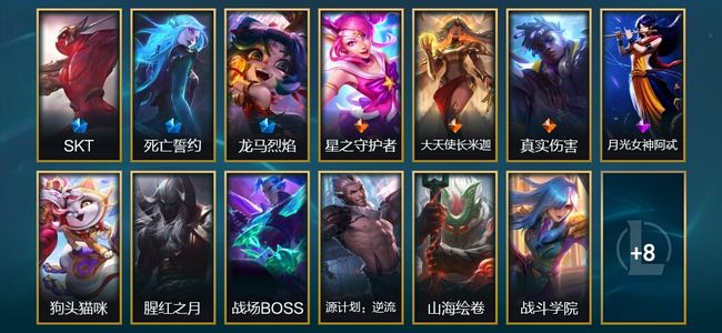 英雄联盟（LOL）1臻彩 3限定 3传说 21皮肤 1炫彩 94英雄 黄铜