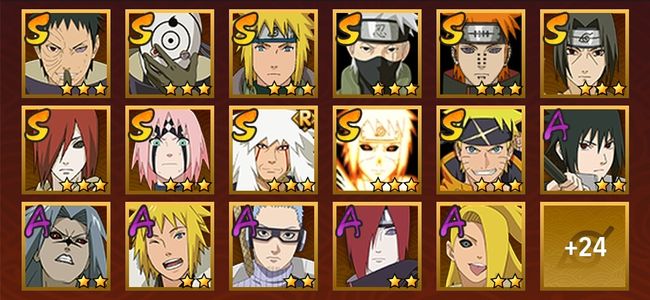 火影忍者V8 11S忍 30A忍 145忍 1391S碎片 16通灵 700W战力 前1000名 上忍