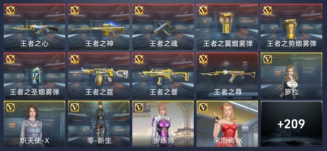 穿越火线：枪战王者9王者 218英雄武器 5英雄角色 377万化 枪王SS