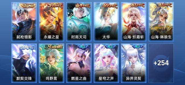 王者荣耀V8 1典藏 20传说 77史诗 267皮肤 121英雄 绝世王者