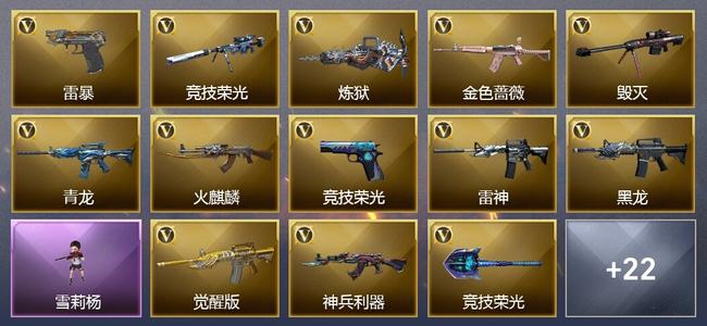 穿越火线（CF）34V武器 4V角色 8皮肤 可排位 宗师