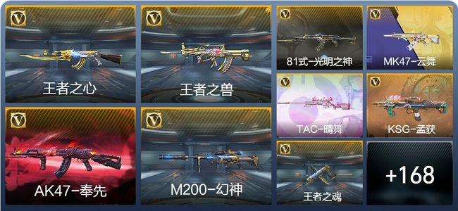 穿越火线：枪战王者8王者武器 177英雄武器 7英雄角色 233万化 枪皇SS