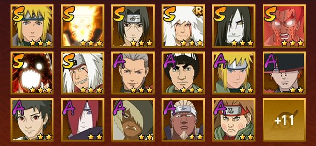 火影忍者V8 8S忍 20A忍 98忍 1030S碎片 13通灵 300W战力 上忍