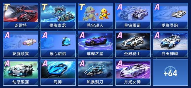 QQ飞车手游V12 3永久T车 52永久A车 78永久赛车 51宠物 男号 车神