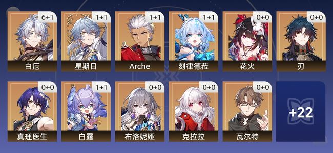 崩坏：星穹铁道32黄 22角色黄 10光锥黄 12五星角色 6五星光锥 67级 女主