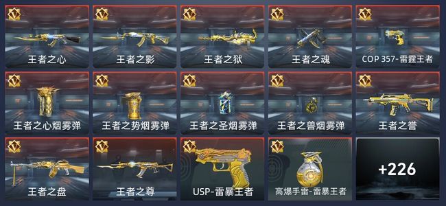 穿越火线：枪战王者16王者 232英雄武器 8英雄角色 353万化 新锐